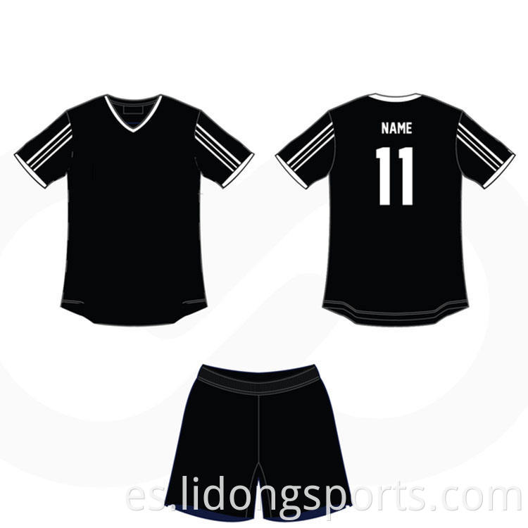 Jersey de fútbol barato Set Black Green Soccer Jersey Tailandia Calidad de fútbol Jersey